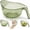 Green, variant on Multifunctional Rice Strainer with Handle, Multipurpose Rice Washer and Fruit Washing Bowl with Strainer for Rice, Grains, Fruits, Vegetables and Everyday Kitchen Prep (Gray)