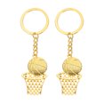 thumbnail image 1 of Uxcell Basketball Hoop Keychain, Mini Cute Sports Basketball Key Chain Gold, 1 of 7