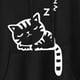 thumbnail image 5 of Minnieouse Loose Fit Cartoon Cat Print Mujer con capucha Print Mujer Camisa Manga larga Cuello Sudadera con capucha Prendas para la parte del cuerpo Negro METRO Minnieouse FS9881-07, 5 of 5