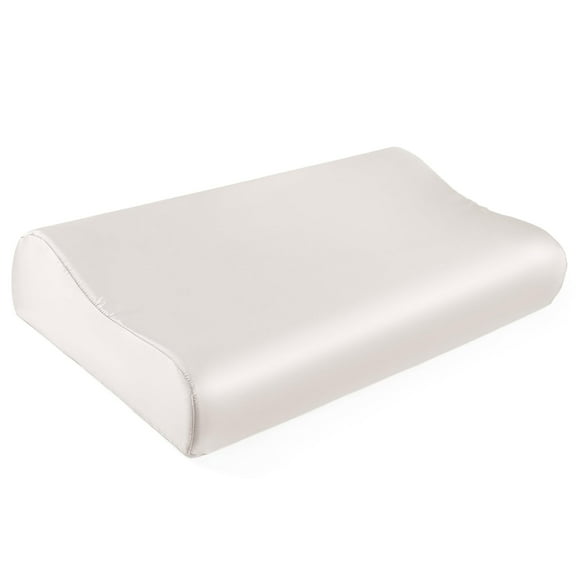 THXSILK Silk Contour Pillowcase, 19 Momme Silk Cervical Pillowcase, Neck Pillowcase, Wave Shape Pillow Case, 100% Pure Mulberry Silk, White