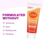 Lume Whole Body Womens Deodorant - Invisible Cream - Aluminum Free - Clean Tangerine - 2.2oz Tube