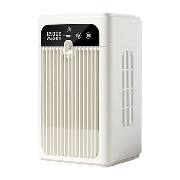 Portable Evaporative Air Cooler & Humidifier Desktop Fan 3000mAh Rechargeable Type-C USB Mist Cooling Fan for Home Bedroom Desk Camping Travel