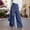 Blue, variant on Flowy Pants for Women Button Up High Waisted Wide Leg Pants Trendy Side Split Slit Summer Straight Leg Trousers