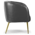thumbnail image 5 of Set of 2 Ardal Green Velvet Arm Chair with Golden Metal Legs, 5 of 7