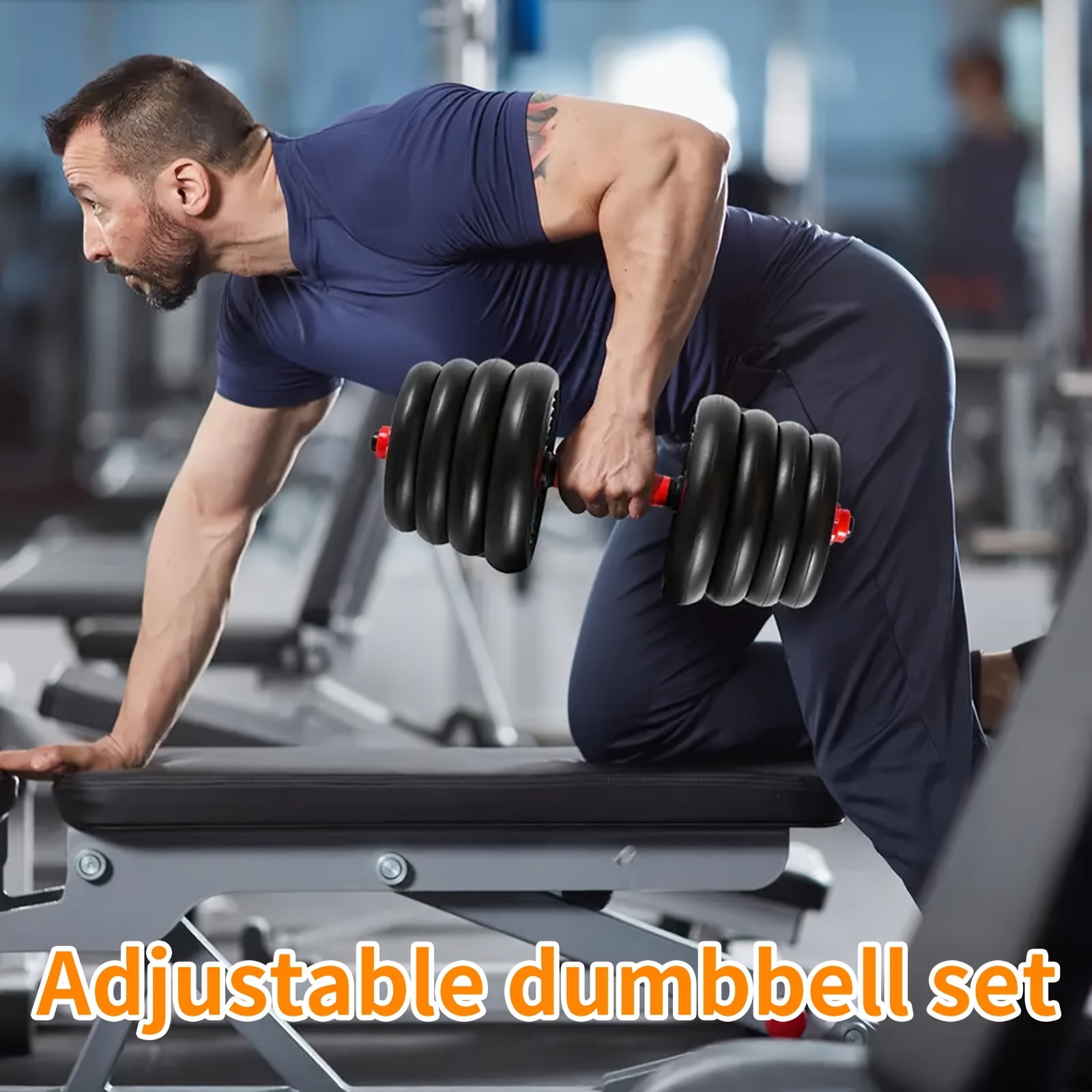 4in 1 Dumbbell Set, Adjustable Dumbbells, 20/ 30/ 76/ 90LBS Free Weight Set, Fitness Exercise for Home, Suitble for Men/ Women