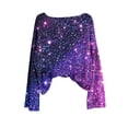 thumbnail image 4 of yardsong 2025 Boho for Women Holiday Sweatshirt - Boat Neck Long Sleeve Imitation Knit Christmas Xmas Pullover Purple,S, 4 of 6