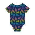 thumbnail image 2 of Daiia Retro Bright Pineapple Printed Unisex-Baby Short Sleeve Onesies Bodysuits Baby Climbing Clothes Soft and Comfortable Romper with Expandable Shoulder Design-2 Years, 2 of 8