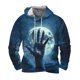 thumbnail image 1 of Sudadera con capucha para hombre, diseño de Día de Todos los Santos, con bolsillos, manga larga, sudadera con capucha, sudadera con capucha, blusa de poliéster para hombre, 1 of 5