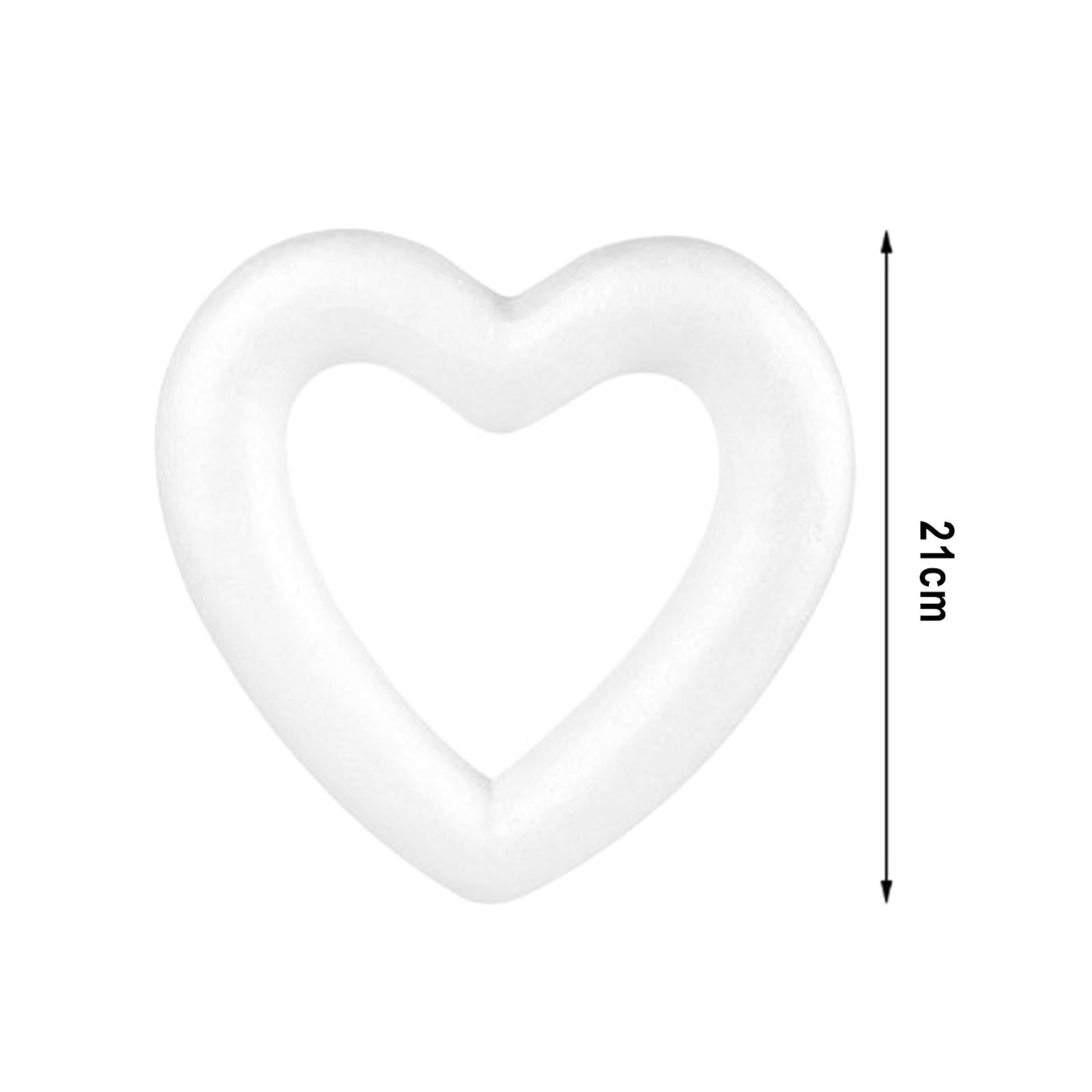 Didiseaon 40 Pcs Love Bubble Heart Craft Foam Craft Foam Heart  Wreath Valentine Wreath Form Heart Shape Foam for Crafts Wreath Making Form  Foam Hearts Foam Shapes Wedding Foam Block White