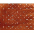thumbnail image 4 of oneOone Georgette Viscose Orange Fabric Geometric Bandhani Dress Material Fabric Print Fabric By The Yard 42 Inch Wide, 4 of 4
