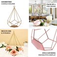 thumbnail image 4 of Efavormart 2 Pack Rose Gold 9" Metal Pentagon Geometric Tealight Candle Holders Geometric Floral Centerpiece, 4 of 11
