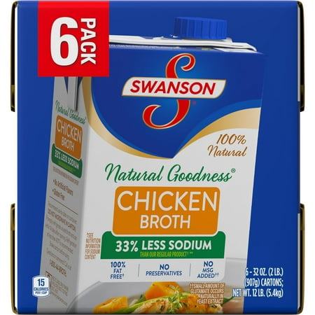 Product of Swanson 100% Natural Chicken Broth, 6 ct./32 oz. [Biz