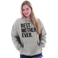 thumbnail image 3 of Best Mom Ever Cute Happy Mothers Day Women Plus Size Graphic Pullover Hoodie Brisco Brands 4X, 3 of 3