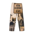 thumbnail image 3 of Lsque Rustic French Signpost Print Men's Pajama Pants, Lounge Pant - Comfortable Home Wear,Elastic Waistband, Stylish Design-X-Large, 3 of 9