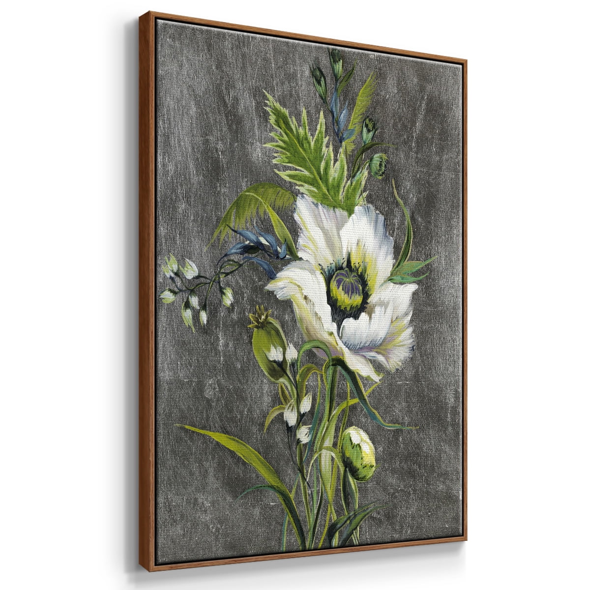 Sunny Sunday II Framed Premium Gallery Wrapped Canvas - Ready to Hang - 27 x 41 - Walnut Floating Frame