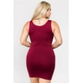 thumbnail image 3 of K-Cliffs Women's Plus Size Traditional Ribbed Tank Dress, Burgundy, 95% Polyester, 5% Spandex, 3 of 6