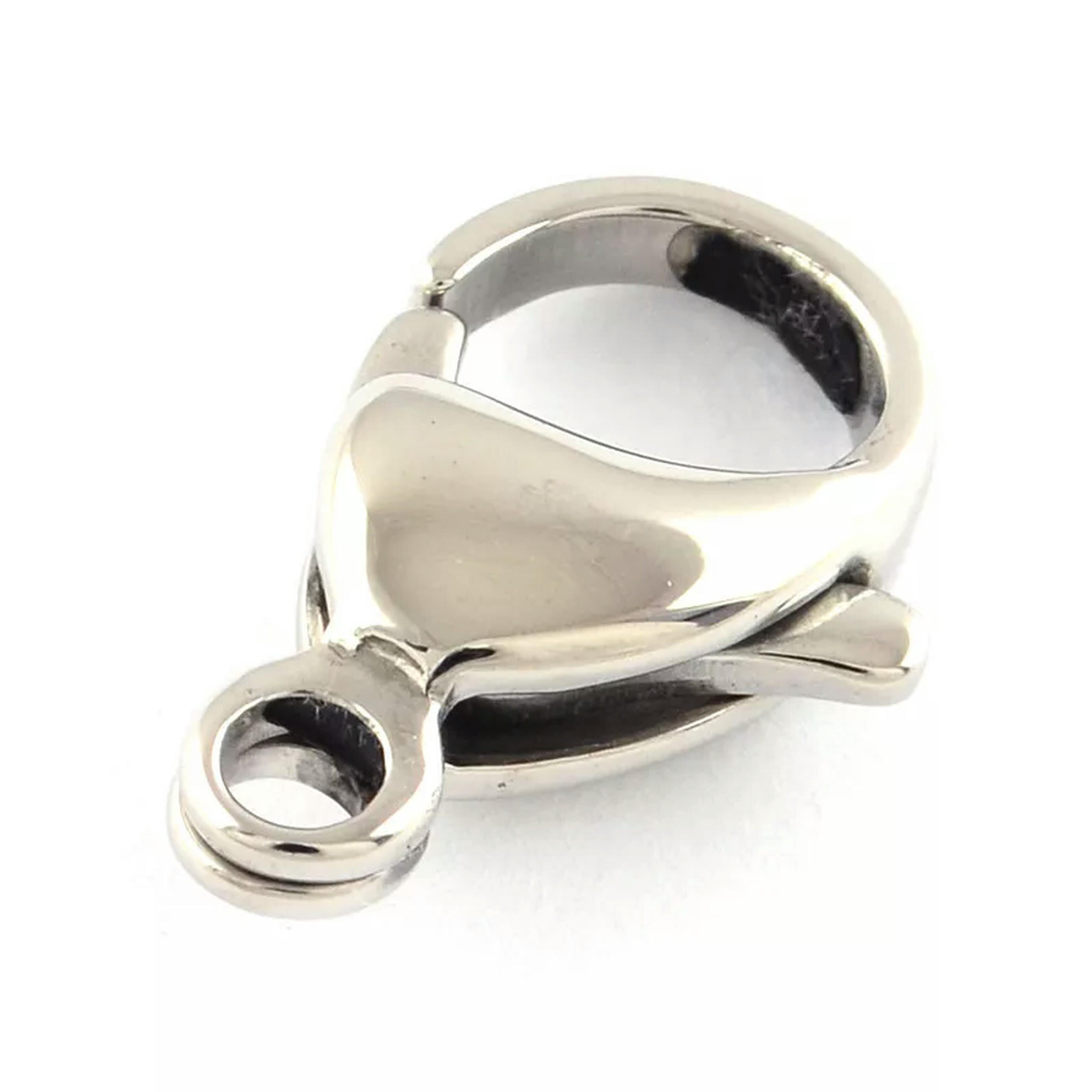 U8MO 50PC 316 Stainless Steel Lobster Claw Clasps Polished Trigger Closure Craft 16mm