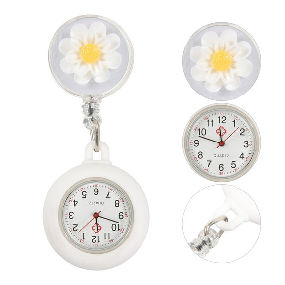 WORGEOUS Retractable Nurse Pocket Watch 1Pack Classic Dial Design Portable and Water Resistant for Nurses and Doctors