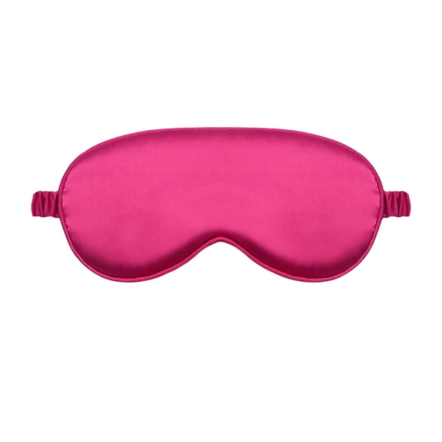 Hot Pink Sleep Mask With Unheated Hair Curling Wand Set Silk Eye Mask And No Heat Hair Styler For Women Morning Routine Styling Kit Hot Pink