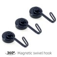 thumbnail image 3 of Paquete de 6 ganchos magnéticos Sailing para nevera imán de neodimio fuerte 15 kg negro, 3 of 5