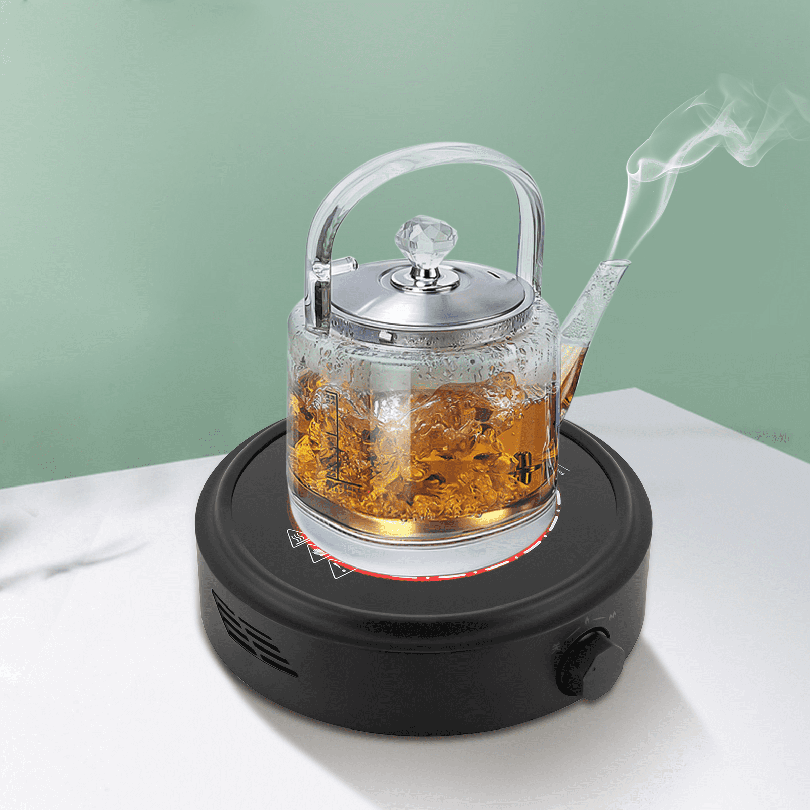 Electric Mini Stove, Portable Hot Plate Electric Stove for Boiling Water, Making Tea and Coffee 700W 110V , 8 * 2.8inch