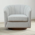 thumbnail image 4 of Swivel Accent Chair for Living Room, Sofa Chairs with Wood Base Side, Comfy Swivel Accent Chair with Wide Upholstered, Barrel Chair for Living Room, 4 of 9