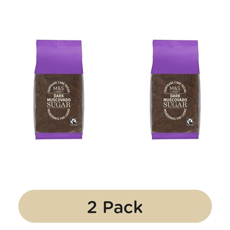M&S Fairtrade Dark Muscovado Sugar 500g, British Import (Pack of 2)