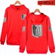 thumbnail image 1 of Attack on Titan Wings of Freedom Cosplay Hoodie Eren Jaeger ropa gigante hombres y mujeres amantes abrigo envío gratis rojo blancorojo 02L Deng Xun unisex, 1 of 2