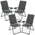 thumbnail image 1 of Gymax 4 Pcs Chaises Pliantes de Patio Dossier Réglable Inclinable Rembourrées Mobilier de Jardin, 1 of 10