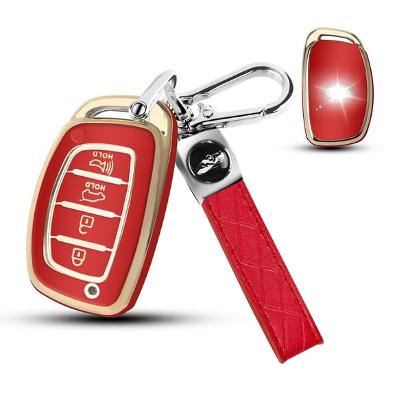 for Hyundai Elantra Key Fob Cover,Soft TPU 360 Degree Protector Key Holder with Keychain Compatible with 2021 2020 2019 Hyundai Elantra Ioniq Sonata Tucson Elantra GT 3/4 Button Smart Key