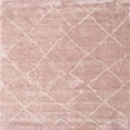 thumbnail image 1 of Ahgly Company Indoor Square Contemporary Deep Rose Pink Trellis Area Rugs, 3' Square, 1 of 6