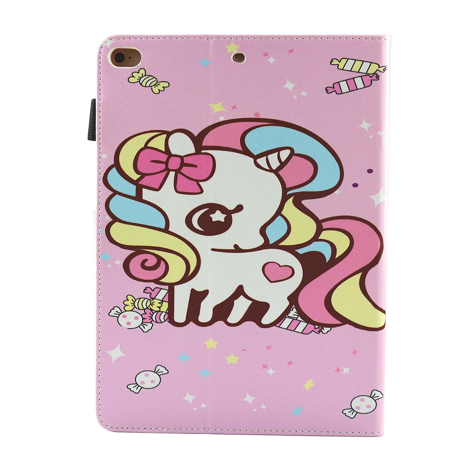 iPad Pro 10.5 Inch Case, Allytech PU Leather Slim Fit Kickstand Folio Flip Protective Auto Sleep Wake Smart Cover Cards & Pencil Holder Shockproof Wallet Case for Apple iPad Pro 10.5", Unicorn Candy