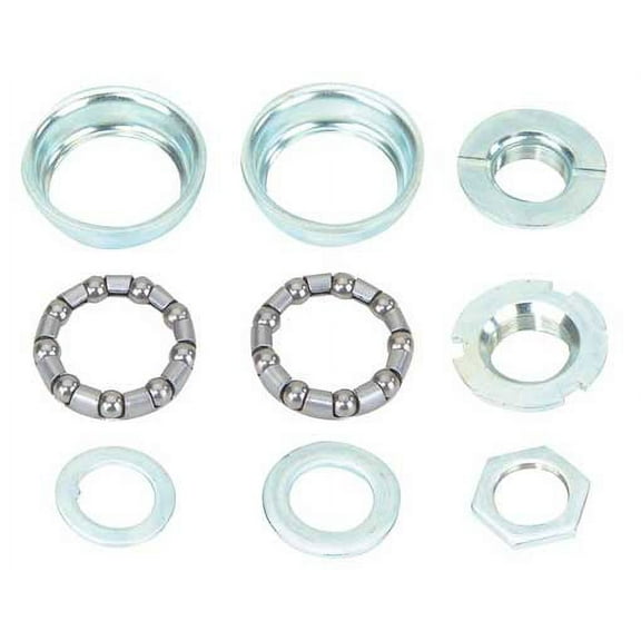 Alta Bike Bottom Bracket Set, and Sizes (Steel Bicycle Chrome, Ball Retainer: 5/16 x 9)