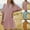 Blue, variant on CHUMUD Women's Beach Swimsuit Cover-up V Neck Short Sleeve Cover Up Swimwear Bikini T-Shirt Dress with Pockets
