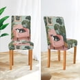 thumbnail image 3 of Yayeee 4 Pack Dining Chair Covers Stretch Parson Chairs Slipcovers Seat Protector, Pink Sleeping Cat, 3 of 6