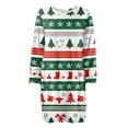 thumbnail image 5 of Women's Round Neck Casual Long Sleeve Plush Christmas Print Dresses for Cozy Holiday Fashion and Everyday Comfort,Green,3XL, 5 of 6