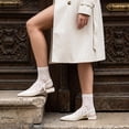 thumbnail image 3 of Cushionaire Women's Forever Pointed Toe Sling Back Dress Shoe +Memory Foam, Wide Widths Available, Cream Smooth, 3 of 19