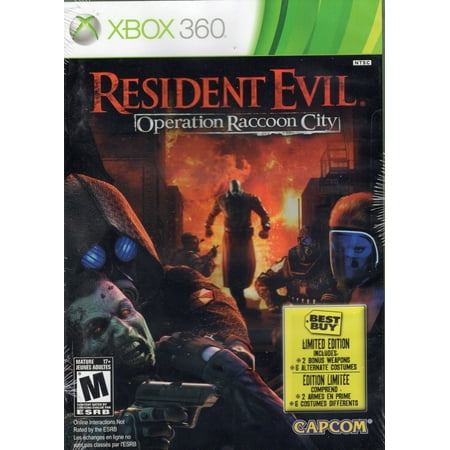 Resident Evil Operation Raccoon City XBOX 360 - Limited Edition - Contains 2 Bonus Weapons + 6 Alternate Costumes