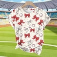 thumbnail image 4 of Feancey Plus Size Game Day Graphic Tees for Women Soft Stretch Football Tunic Tops Fancy Bow Baseball Print Short Sleeve T-Shirts Summer 2026 Fashion Beige L, 4 of 7