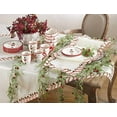 thumbnail image 2 of Fennco Styles Christmas Candy Cane Design Table Linen, 2 of 11