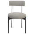 thumbnail image 3 of Safavieh Andrean Modern Metal and Fabric Dining Side Chairs, Gray / Black (Set of 2), 3 of 8
