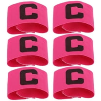 HONMEET 6Pcs Soccer Captain Armbands Nylon C-Shaped Adjustable Arm Bands for Youth and Adult Team Identification