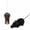 A001- Black, variant on Remote Control Rat Toy - Flocked Electric Fake Mouse with Remote, Large Size, Brown for Prank, Pet Interaction, Kids Play