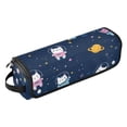 thumbnail image 2 of Hair Tool Organizer Bag with Heat Resistant Mat Removable Travel Storage Case for Hot Air Brushes Curling Irons Cats in Space Suits, 2 of 8