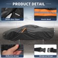 thumbnail image 6 of Unique Bargains Aluminum Film Car Cover 1 Pc Black for Chevrolet Corvette C8 189"x77"x45", 6 of 8
