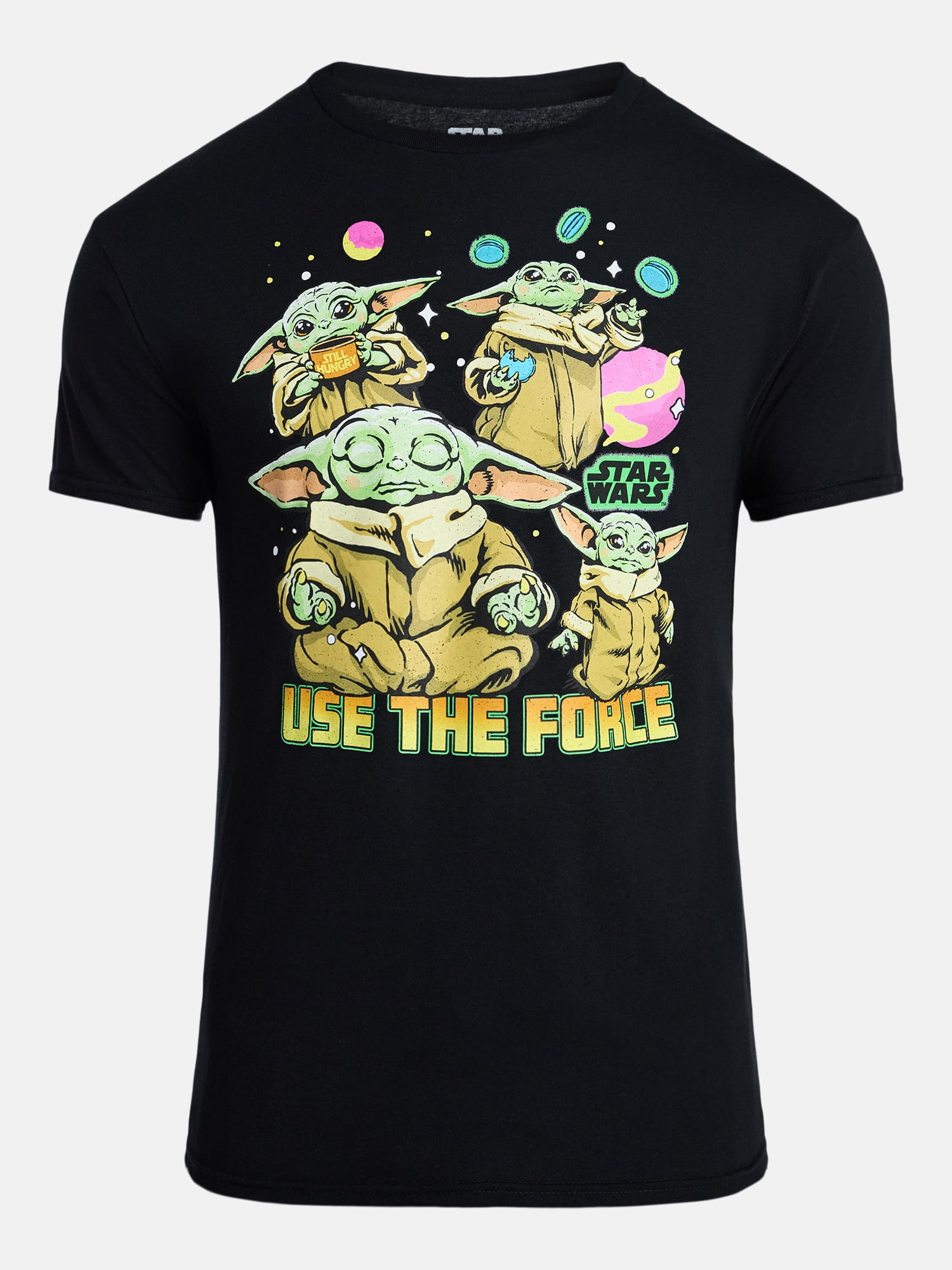 Star Wars Grogu Men's and Big Men's Graphic Cotton Tee with Short Sleeves, Sizes S-3XL