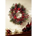 thumbnail image 2 of Nearly Natural 4677 Apple Berry Wreath, 22-Inch, Red/Green, 2 of 3