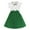 Green, variant on yillto Girl's Skirt Sets 2 Piece Outfit Summer Clothes Ruffle Sleeve Tops Pleated Skirts with Belt 8-12T