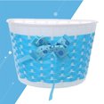 thumbnail image 4 of Preciosa cesta de bicicleta de exterior de punto con lazo delantero para niña - Talla S (azul), 4 of 5