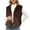 Wine, variant on Faux Fur Vests for Women Fall Fashion Open Front Cardigan Winter Soft Fuzzy Furry Sleeveless Jackets